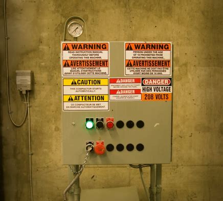 warning alert machine stock photo  image  label danger