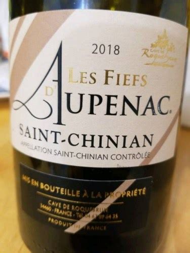 2018 Roquebrun Les Fiefs D Aupenac Saint Chinian Blanc Vivino US