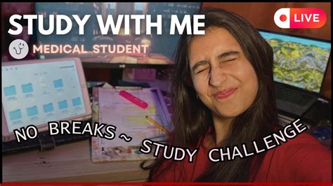 Study Challenge 4 Hours Non Stop 𝓜𝒆𝓭 𝑺𝒕𝓾𝓭𝒆𝓷𝒕 Study With Me 𝘓𝘐𝘝𝘌