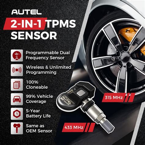 Autel Tpms Sensor Mx Sensor De Frecuencia Dual Mhz Mhz Press