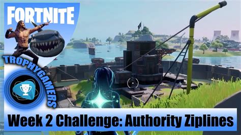 Fortnite Week Challenges Use Different Ziplines At The Authority