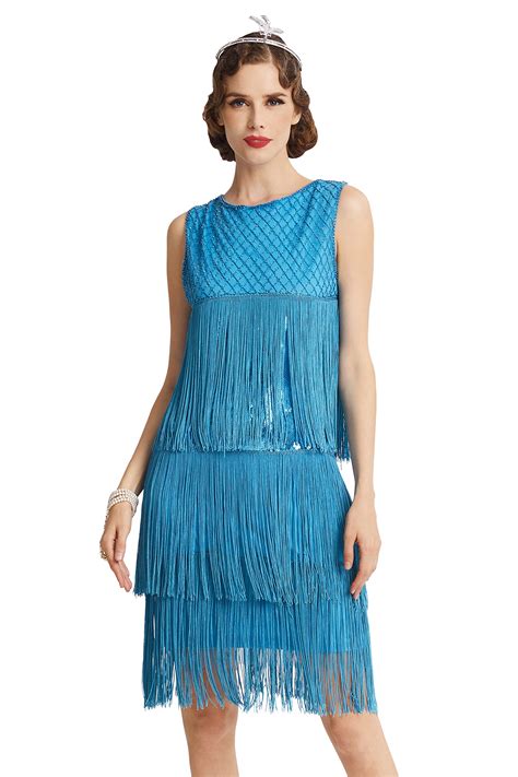 Buy Babeyond S Flapper Dress Long Fringe Gatsby Dress Roaring S