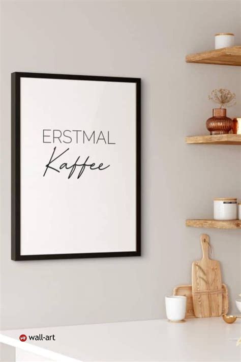 Stilvoll mit Poster dekorieren Kaffee Typografie Deko für Küche