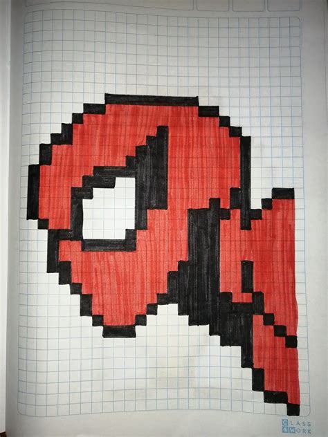 spider man cuadradritos articreative dibujos en cuadricula dibujos