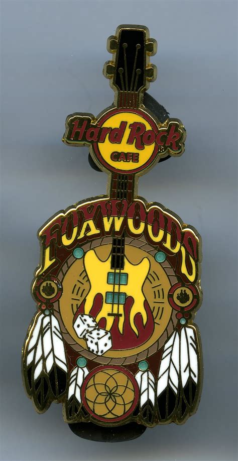 Fox Woods Hard Rock Cafe Guitar Pin Hard Rock Rock Cafe Guitar Pins