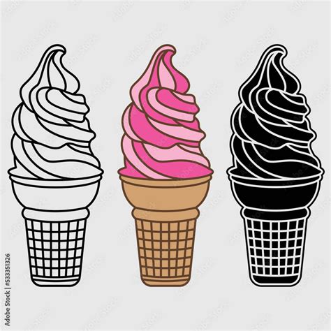 Ice Cream Cone Svg Bundle Cut File Frozen Yogurt Svg Summer Svg