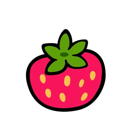 Premium Vector Hand Drawn Strawberry Illustration Vector