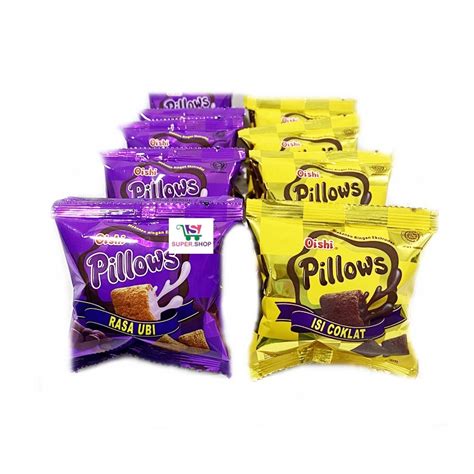 Jual Oishi Pillows Snack Cokelat Ubi Isi 10 Pcs Indonesia Shopee