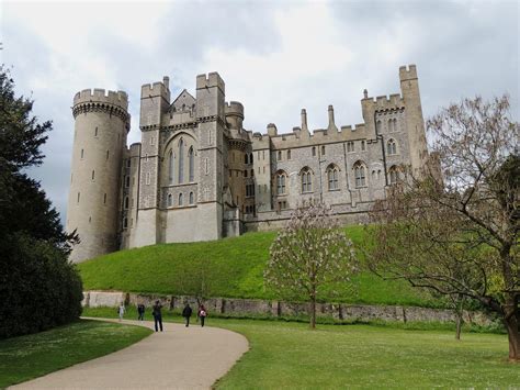 Arundel Castle Perched High On A Hill Overlooking The South Downs And