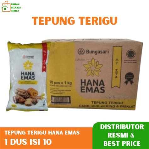 Jual Tepung Terigu Bungasari Hana Emas 1KG Tepung Premium Tepung Terigu