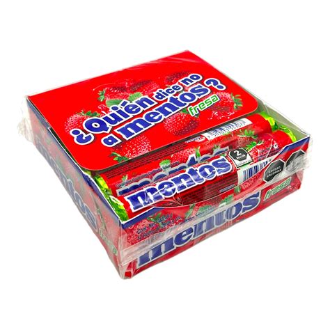 Chupa Chups Caramelo Suave Mentos En Tubo Sabor Fresa Pzs