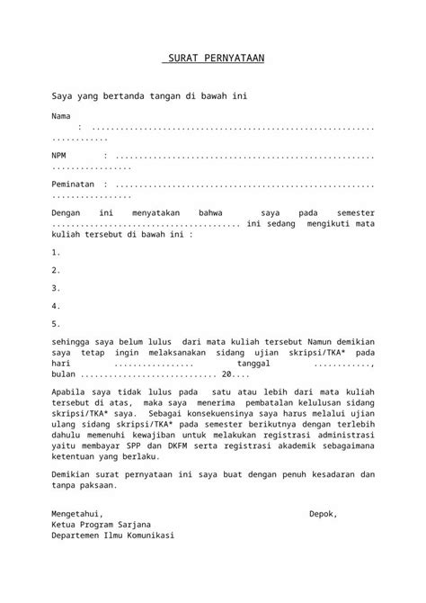 Doc Surat Pernyataan Web Viewdengan Ini Menyatakan Bahwa Saya Pada