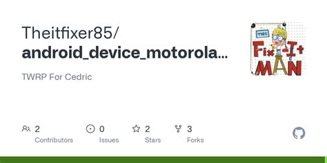 Github Theitfixer85androiddevicemotorolacedric Twrp For Cedric