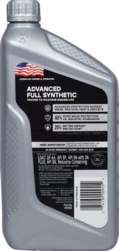 Valvoline Full Synthetic Advanced W Motor Oil Qt Qfc