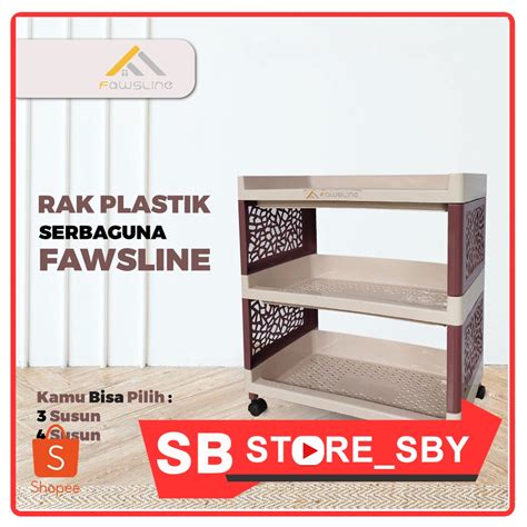 Jual FAWSLINE RAK SUSUN SERBAGUNA RAK SUSUN BESAR 3 TINGKAT FAWSLINE