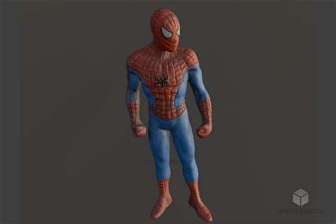 Low Poly Spiderman Character Free 3d Model Blend C4d Dae Fbx