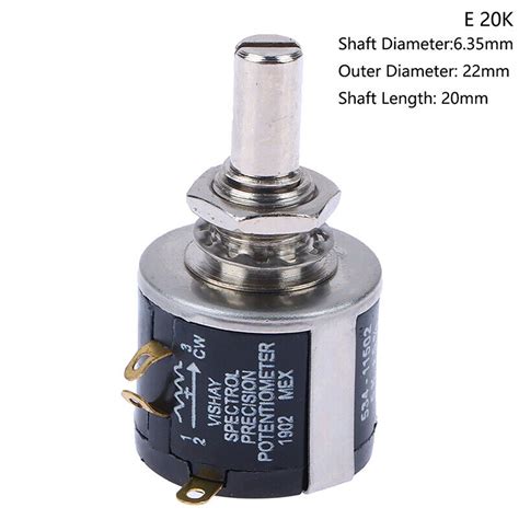 1pc 534 1 1 Precision Coil Wire Wound Potentiometer 1K 2K 5K 10K 20K