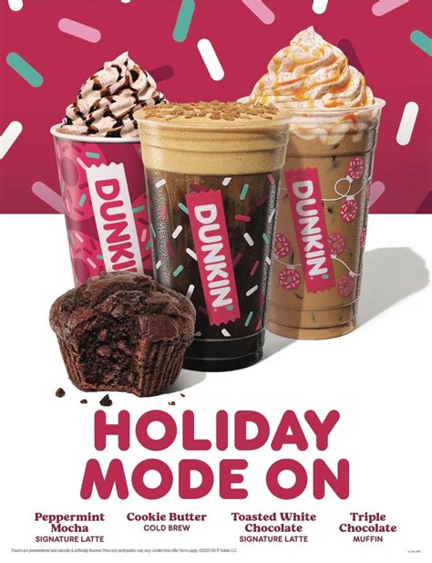 Dunkin' Donuts Holiday Drinks and Food Menu 2023: What to Know