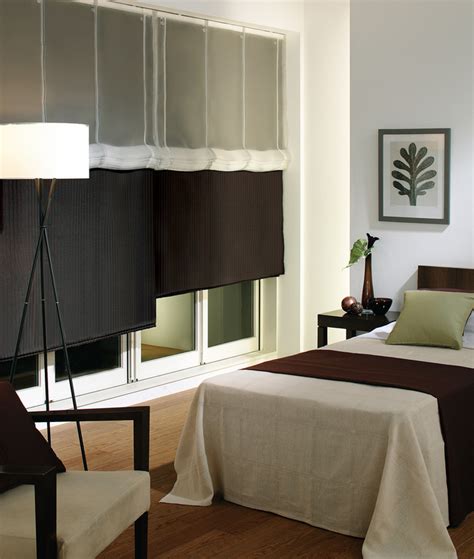 Карниз для двойной римской шторы с раздельным подъемом штор