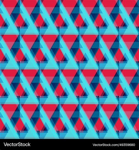 Blue And Red Triangles Seamless Pattern Royalty Free Vector