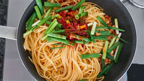 Kimchi Pasta Recipe In Just Minutes Easy Weeknight Pasta