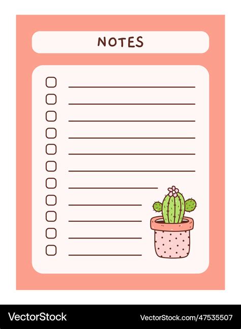 Cute Checklist Template