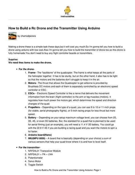 How to Build a Rc Drone and the Transmitter Using - instructables How ...