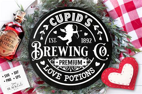 Cupid S Brewing Co Svg Farmhouse Valentine Svg Etsy