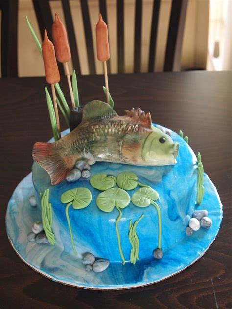 Cake With Fish — Childrens Birthday Cakes Gone Fishing Cake Fish