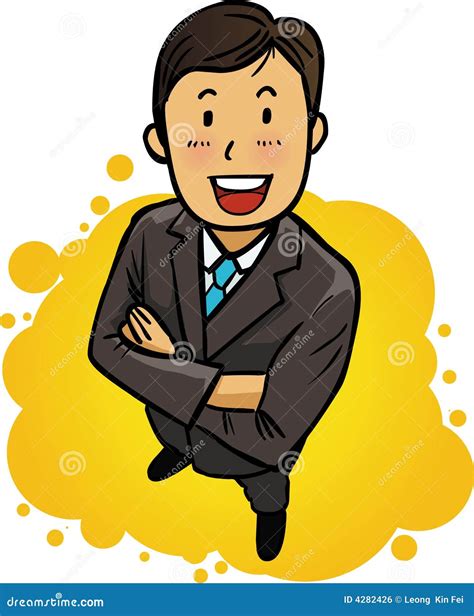 Smiling Confident Businessman Stock Illustration Illustration Of