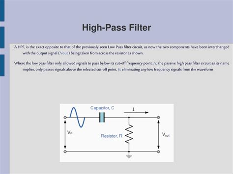 Ppt Low Pass Filter And High Pass Filter Powerpoint Presentation Id 2823086