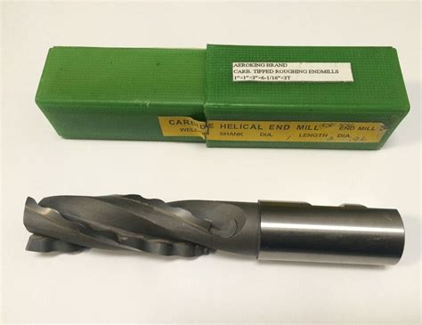 Carbide Tipped Helical End Mill 10 X 10 X 30 Roughing Weldon Sha