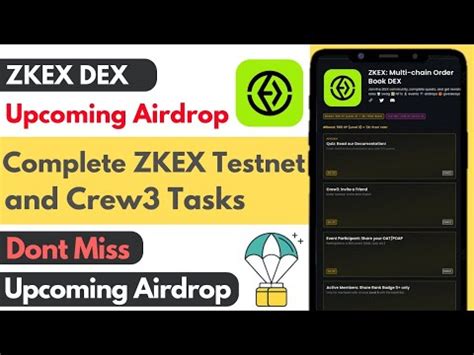 ZKEX Testnet And Crew3 Tasks Guide Get Upcoming ZKEX Airdrop Crypto