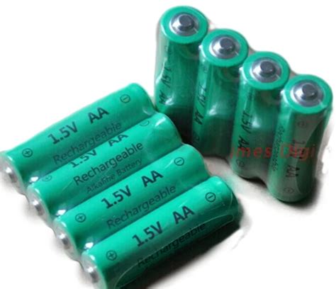 Pcs Lot Aa Mah Znmn V Aa Rechargeable Alkaline Battery Cell Zn