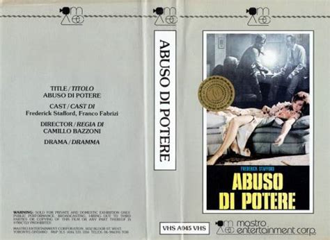 Abuso Di Potere 1972 Director Camillo Bazzoni VHS Mastro