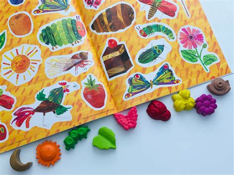 The Very Hungry Caterpillar Crayon Colouringsticker Set Etsy