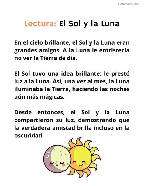 Lectura El Sol Y La Luna Profesocial