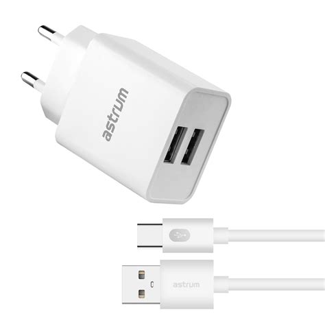 Pro Dual U24 12w Dual Usb Travel Wall Charger Usb C Cable White Experience The Difference