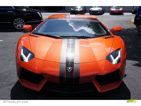 Arancio Argos Red Orange Lamborghini Aventador Lp