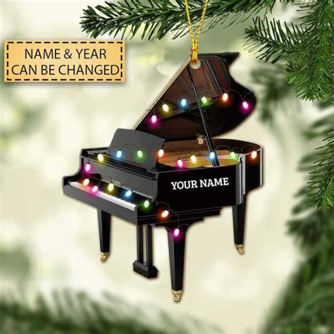 Personalized Piano Ornament, Piano Christmas Ornament, Piano Player Ornament, Christmas Gift for ...