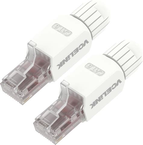 Odedo 10er Pack RJ45 Crimpstecker Werkzeugfrei CAT 6 RJ 45