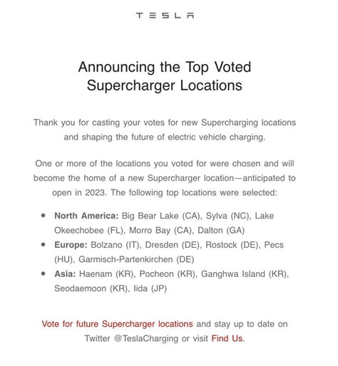 New supercharger locations coming 2023 : r/teslamotors