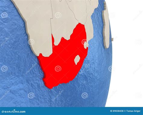 Zuid Afrika Op Model Van Politieke Bol Stock Illustratie Illustration