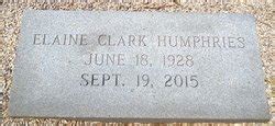 Elaine Clark Humphries M Morial Find A Grave