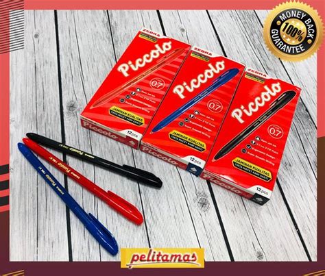 Jual Pulpen Ballpoint Pen Piccolo Mm Zebra Tinta Hitam Biru