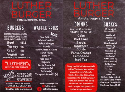 Whereisthemenu.net | Luther Burger - Nonspecific Multiple Locations (US ...