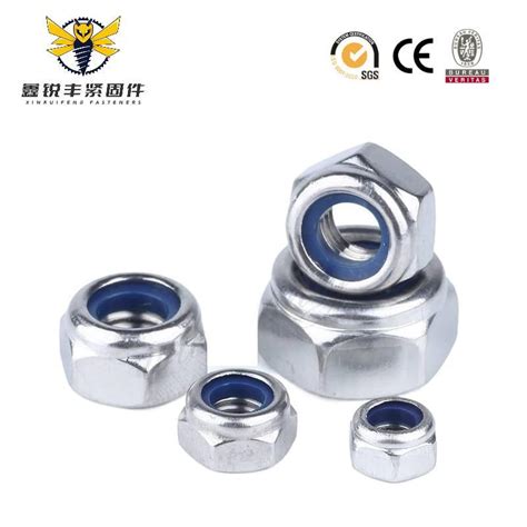 316 Stainless Steel M3 M56 Nylon Insert Lock Nuts Lock Nut And Hex