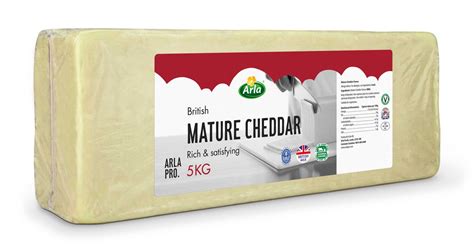 Arla Pro British Mature White Cheddar X Kg Fayrefield Foodservice