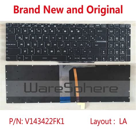 Original Latin Colorful Backlit Keyboard For MSI GE72 GE62 WS60 GS60