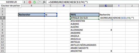 Comment créer une barre de recherche sur Excel Formule Excel